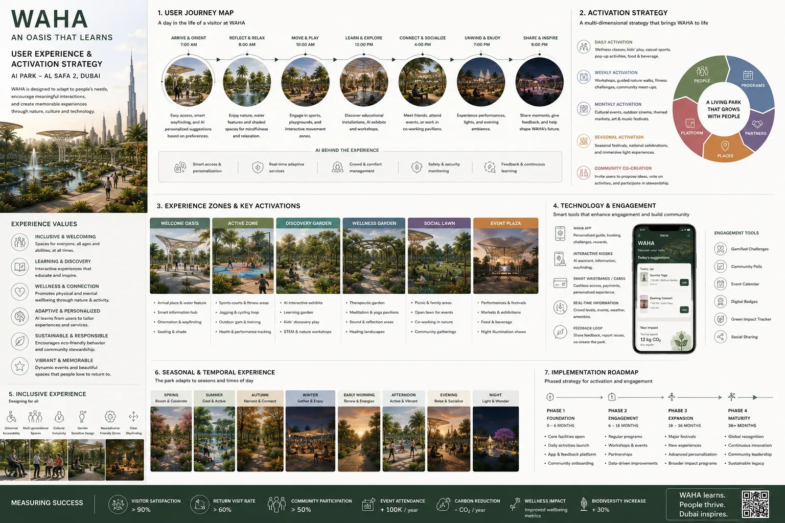 User experience and activation strategy board