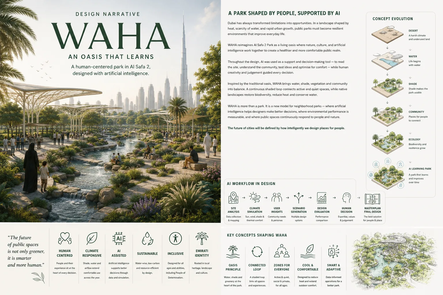 WAHA design narrative board